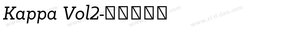 Kappa Vol2字体转换